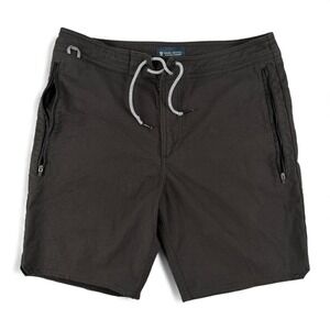 Roark Revival Shorts Mens 32 Black Hybrid Drawstring Zip Pocket Casual Layover